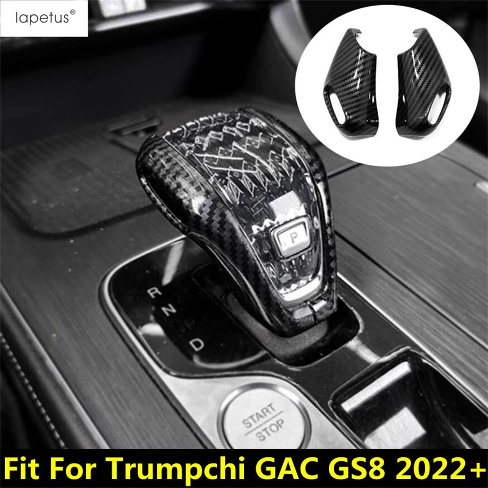 

Car Gear Shift Head Shifter Knob Handle Decoration Cover Trim For Trumpchi GAC GS8 2022 2023 Carbon Fiber Interior Accessories