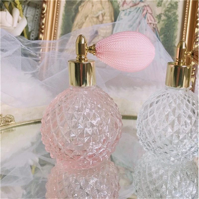 

100ml Crystal Art Vintage Style Empty Refillable Perfume Atomizer Long Tassel Spray Bitter Bottle With Air Bag Bar Tools