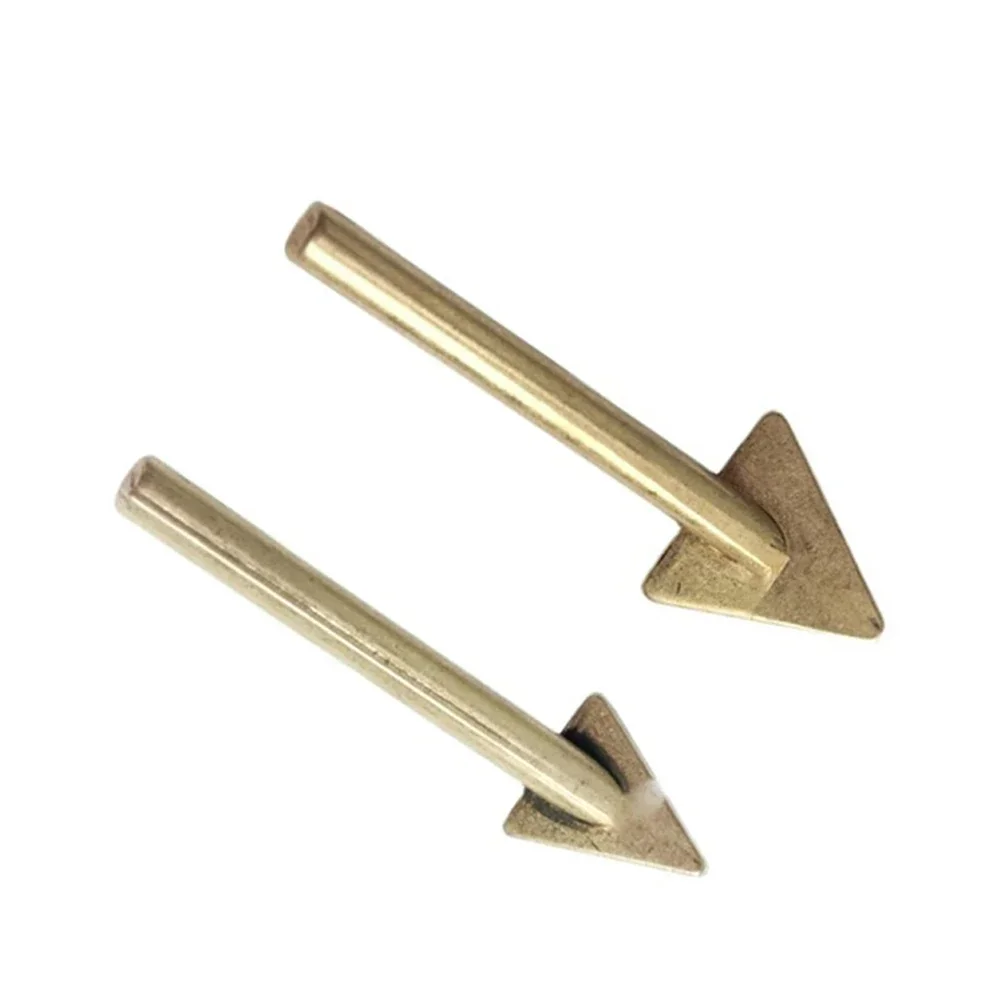 2pcs 16/20mm Triangular Copper  Soldering Iron Head Copper Smoothing Head Replacement Tip For 60 Watt Plastic Welding Kit