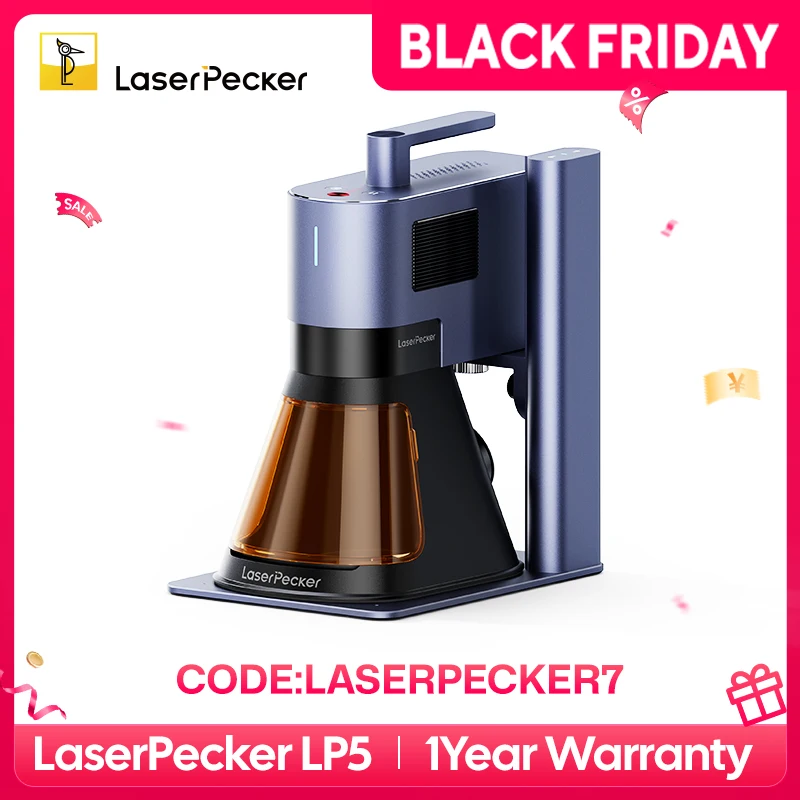 LaserPecker 20 Вт двойной лазерный гравер LP5 MINI портативный оптоволоконный гравер с 8K Bluetooth 5.0 сверхточная резка металла