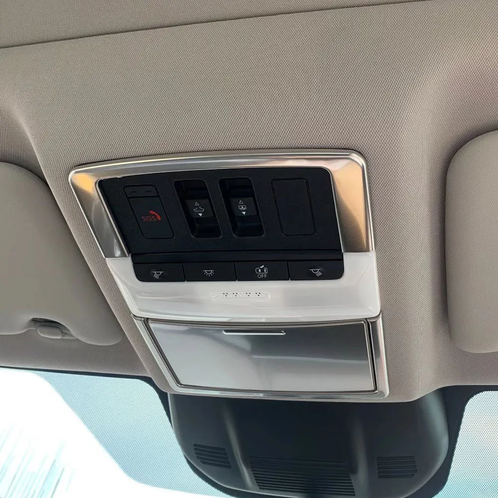 الجبهة القراءة ضوء غطاء إطاري الكسوة ABS البلاستيك/الصلب سيارة عصا اكسسوارات لنيسان X-trail Xtrail Rogue 2021 2022 2023