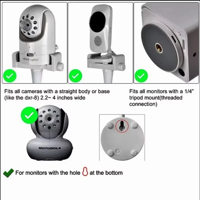 Universal Baby Monitor Halter Flexible Twisting Halterung Webcam Ständer Halterung Loch-Freies Krippe Wiege Stange