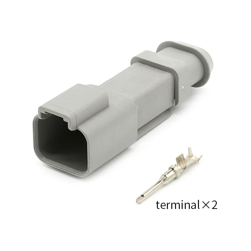 DT04-2P-E008 Deutsch Automotive connector High cover waterproof male female butt male head matching terminal 1060-16-0122
