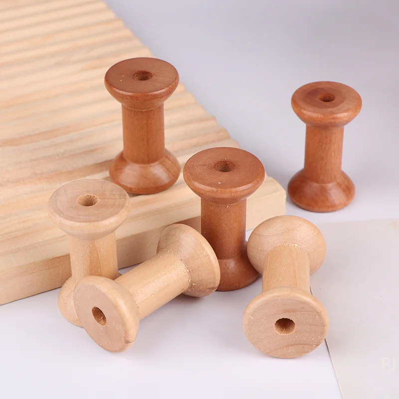 

[YU]Wooden Bobbins Vintage Sewing Spools Wooden Spools Bobbin Winding Wheel Winding Spools Sewing