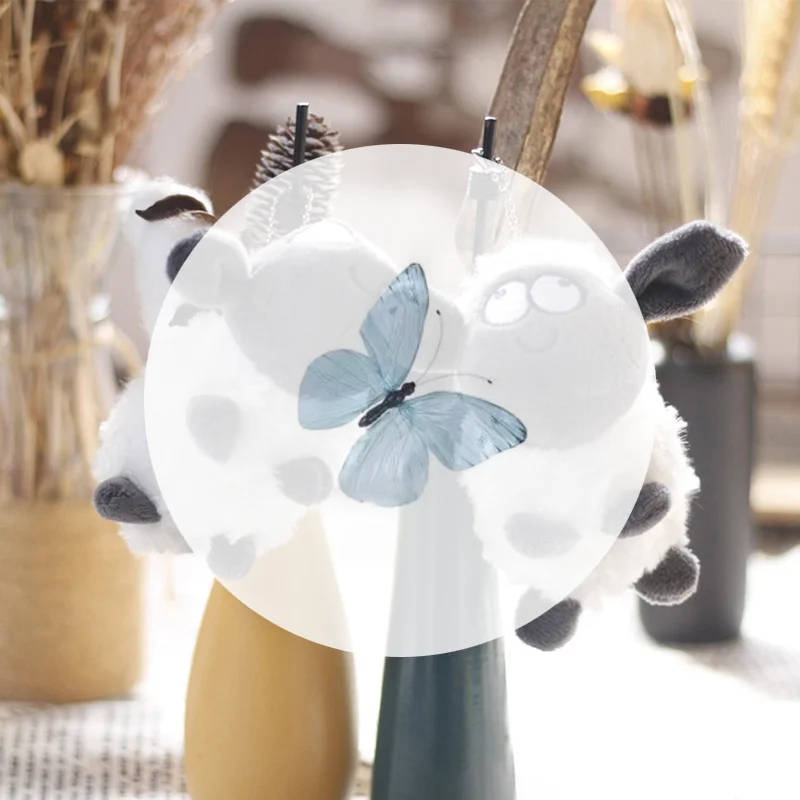 

1Pc Soft White Sheep Plush Doll Baby Cute Animal Doll Stuffed doll Stuffed Plush Toys Keychain Bag Backpack Pendant