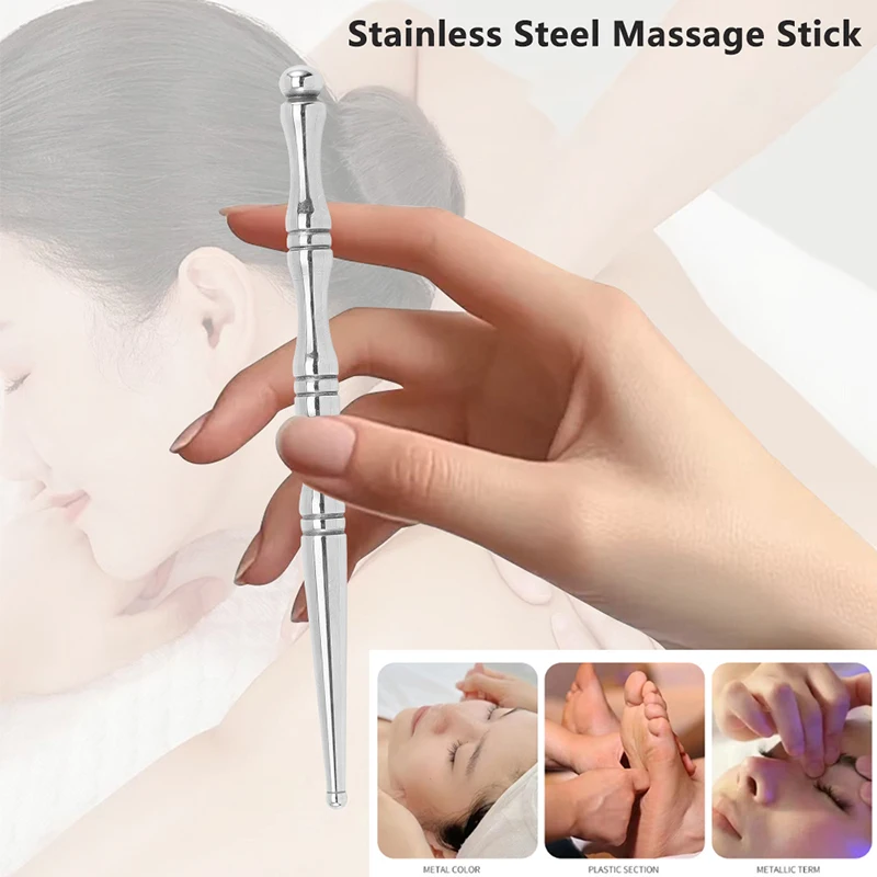 Stainless Steel Manual Acupuncture Pen Deep Pressing Point Massager Tool For Body Relaxing Massage Relief Pain Therapy Stick