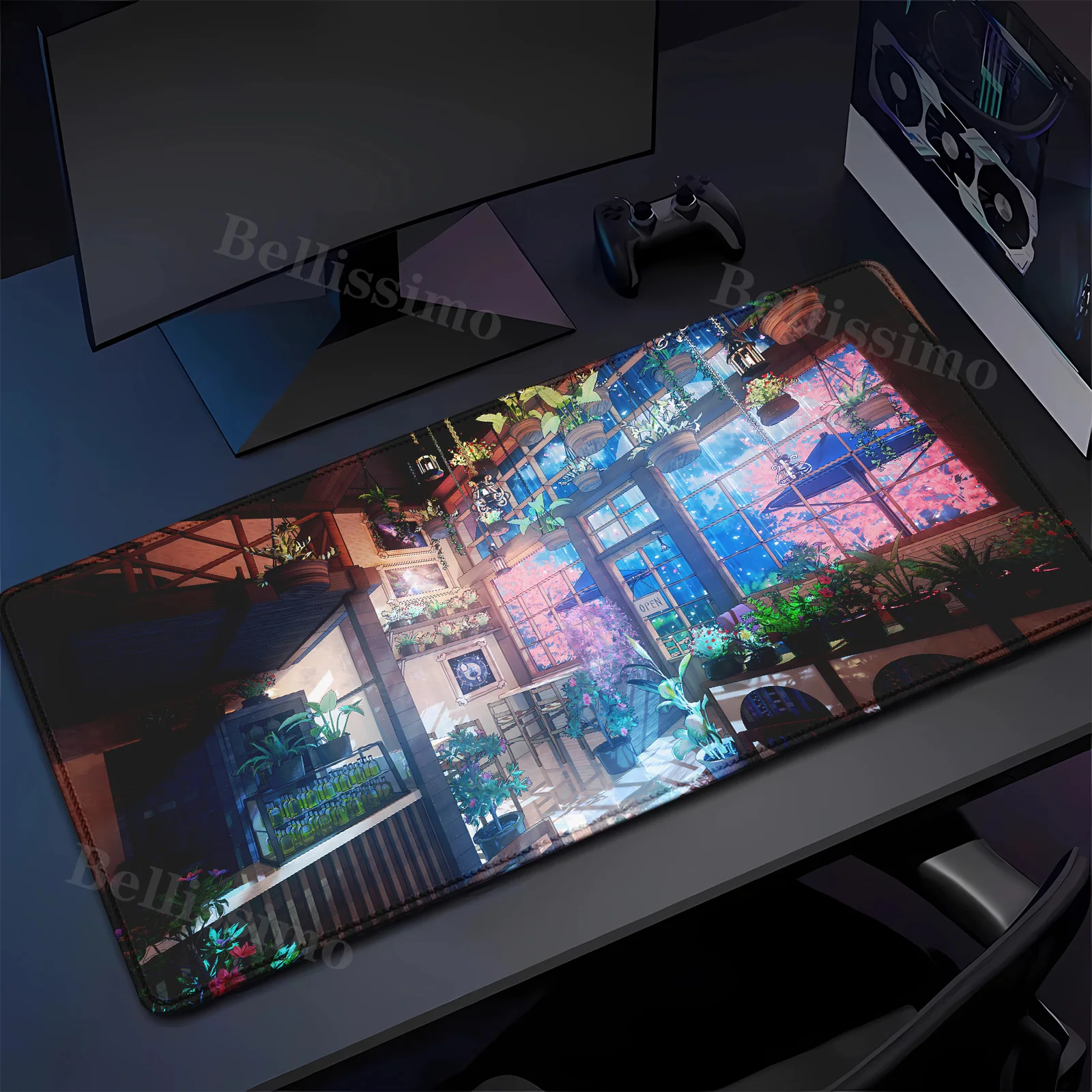 

Nature city window white clouds Landscape Gaming Mousepads Large Mousepad Gamer Natural Rubber teclado Company offices Desk Mat