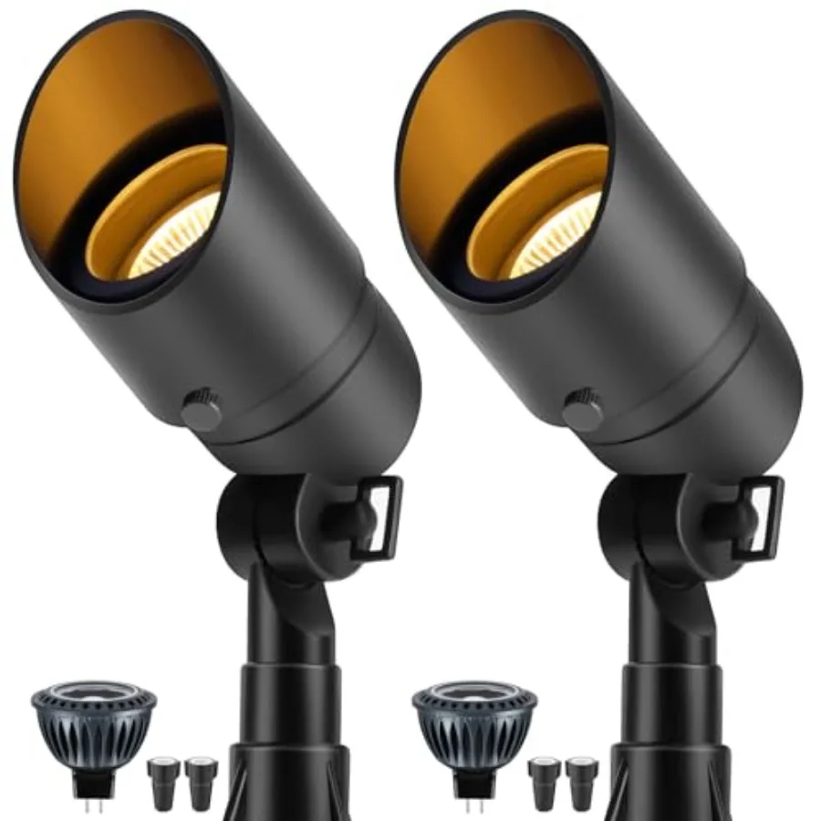 Low Voltage Landscape Spotlight, 12V LED Outdoor Landscape Lighting, Landscape Spot Lights Wired for Garden and Yard, Aluminum