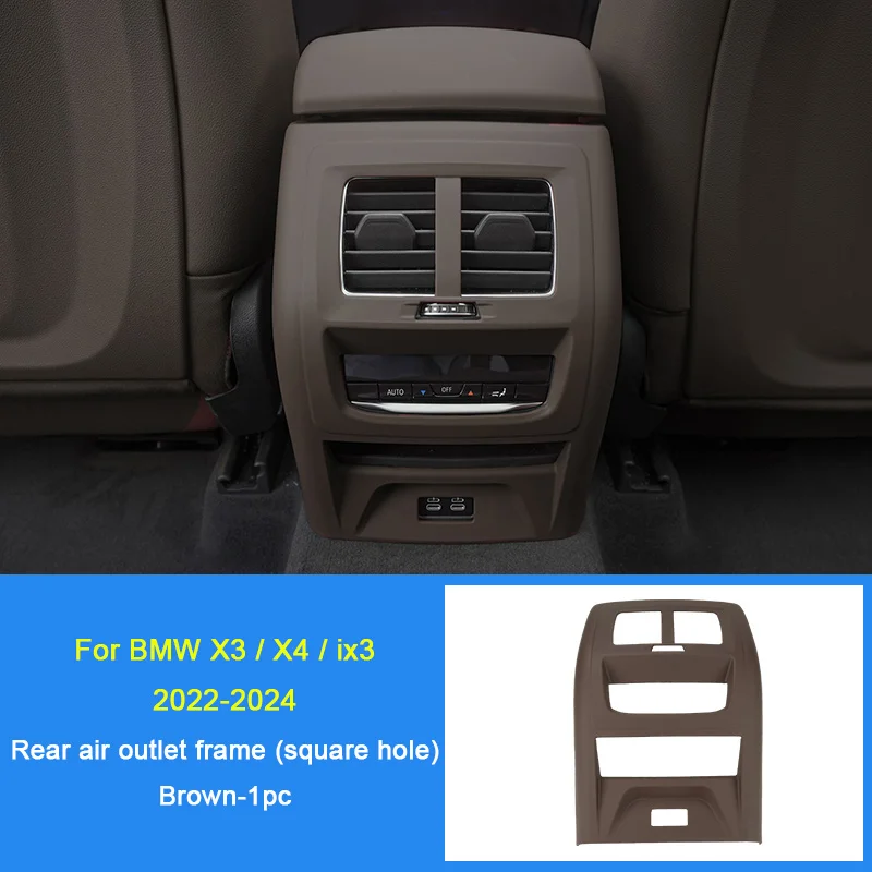 لسيارات BMW X3 X4 ix3 G08 G01 G02 2018-2024 ، ملحقات تغطية السيارة ، وحدة التحكم المركزية والعتاد التحول CD لوحة مسند الذراع غطاء صندوق غطاء الكسوة #5