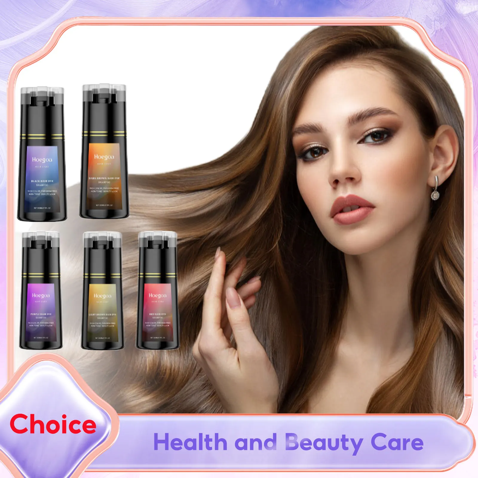 

Hair Dye Shampoo for Gray White Hair Coverage 3 in 1 Light Brown DIY Herbal Ingredients Natural Hair Color Shampoo for Women Men