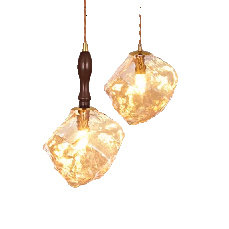 

chandelier creativity, light luxury bedroom bedside lamp, retro wabi-sabi wind, art restaurant, bar glass chandelier