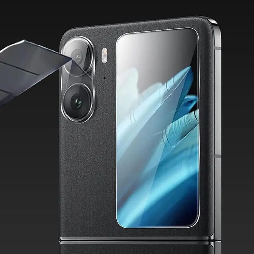 Pelindung lensa kamera, 2 dalam 1 untuk OPPO Find N2 Flip kaca Tempered pelindung layar anti-sidik jari/minyak pelindung noda Fi I7G8