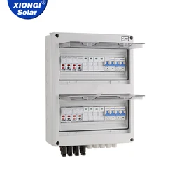 Solar Photovoltaic PV Combiner Box 4-4-600V String IP65 PV Solar Surge Lightning Protection Outdoor Waterproof