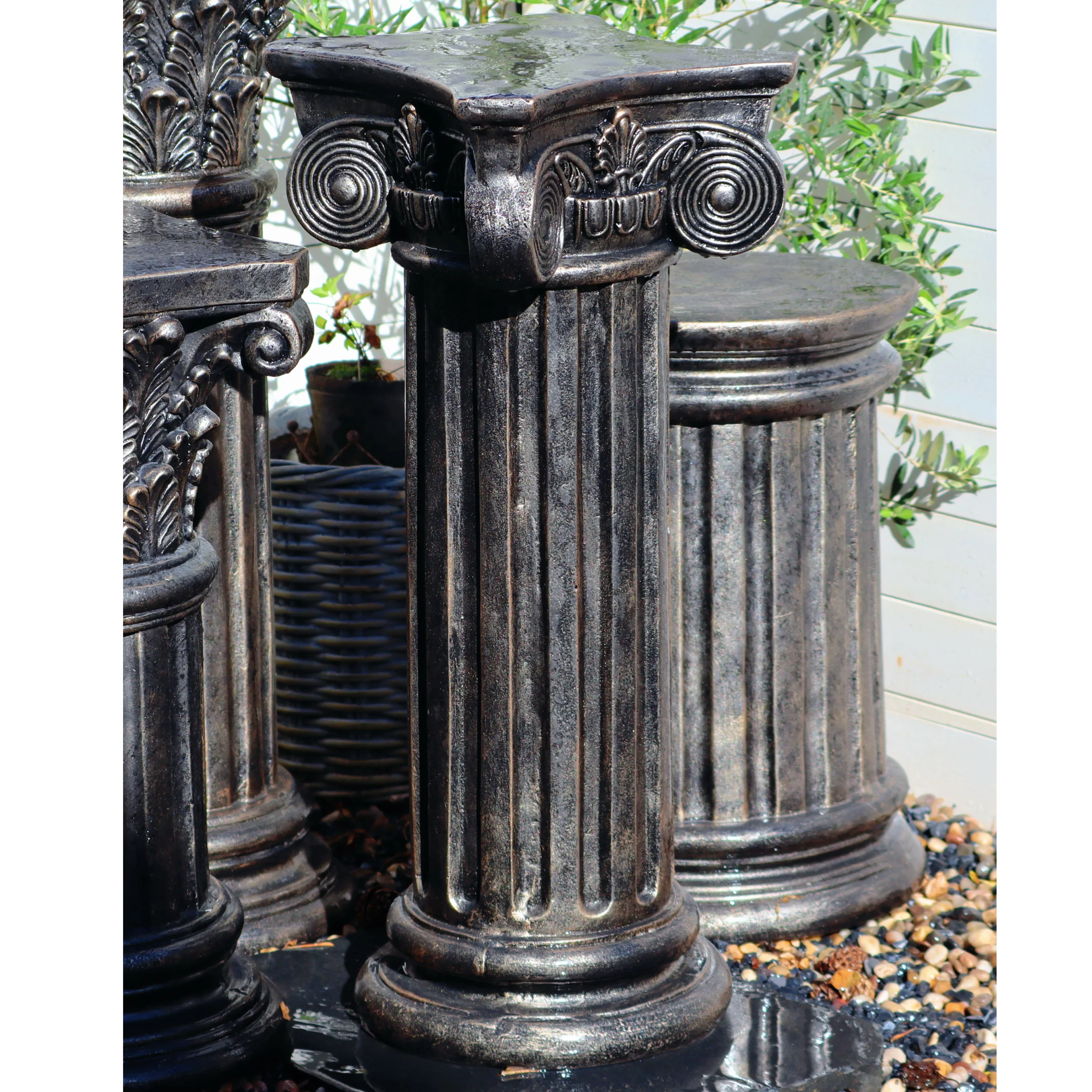 Bronzen Romeins kolomornament Tuindecoratie Buitentuinindeling Vloer