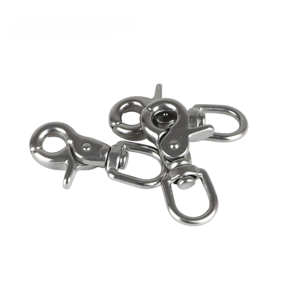 Stainless steel 316 Webbing Bag Trigger Swivel Lobster Clasps Clips Snap Hooks Weave Paracord Lanyard Buckles