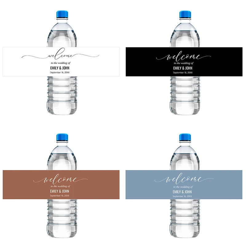 Benutzerdefinierte Willkommen Baby Willkommen bei Hochzeit Wasserflaschenetiketten Personalisierte Geburtstagsparty-Aufkleber Jeder Text Flaschenetiketten – Detail 2