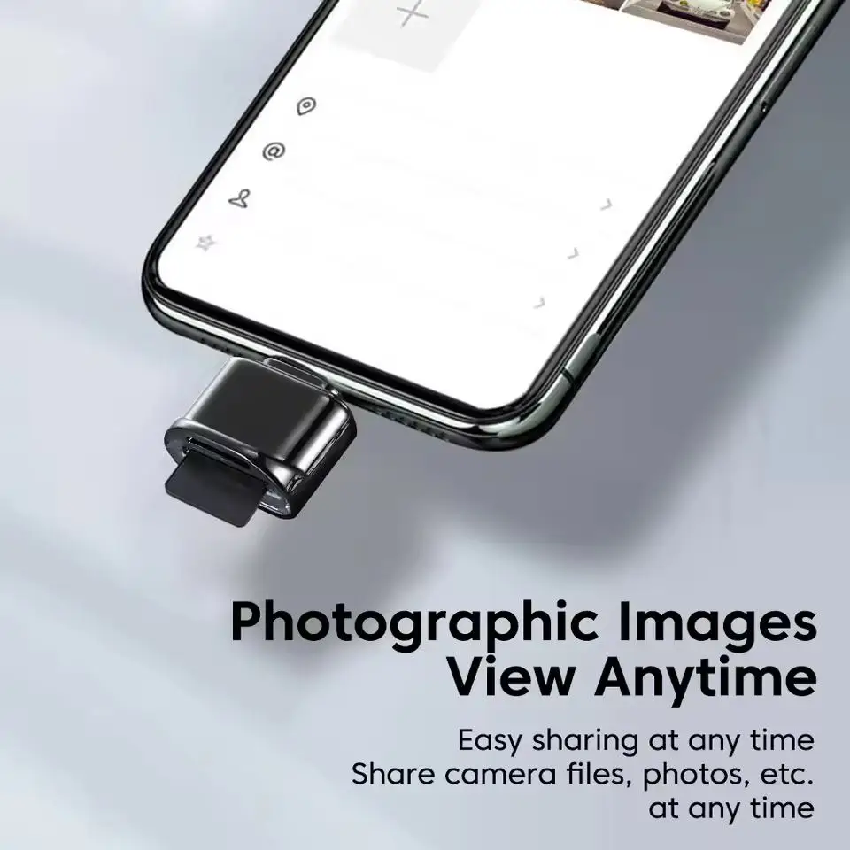 Портативный мини-кардридер USB 3.1 Type C Micro SD TF OTG Адаптер для чтения карт памяти для iPhone 17 16 15 Samsung Huawei MacBook