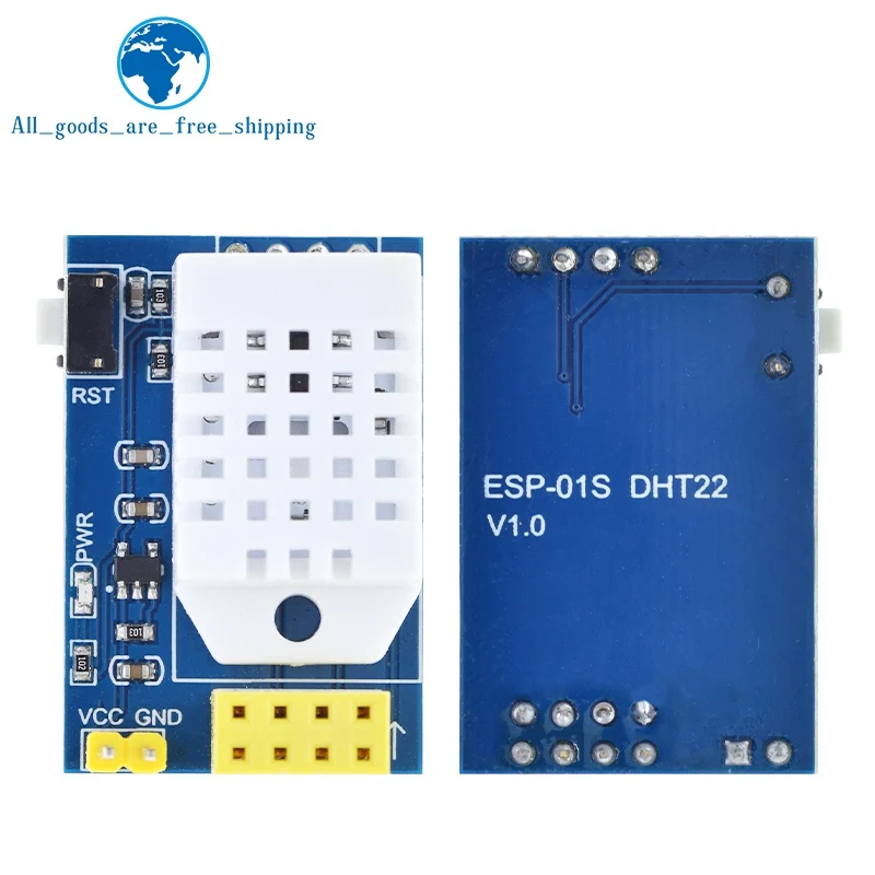 TZT DHT22 AM2302 Temperature Humidity Sensor Wireless Module ESP8266 WIFI interface Board ESP8266 ESP-01/01S Adapter Replace