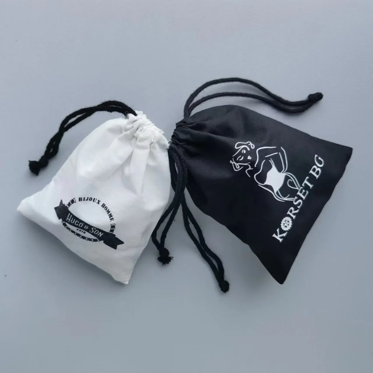 50Pcs Cotton Bags High-quality Drawstring Pouch Kids Toy Gift Candy Jewelry Clothes Organizer Travel Luggage Custom Logo Print