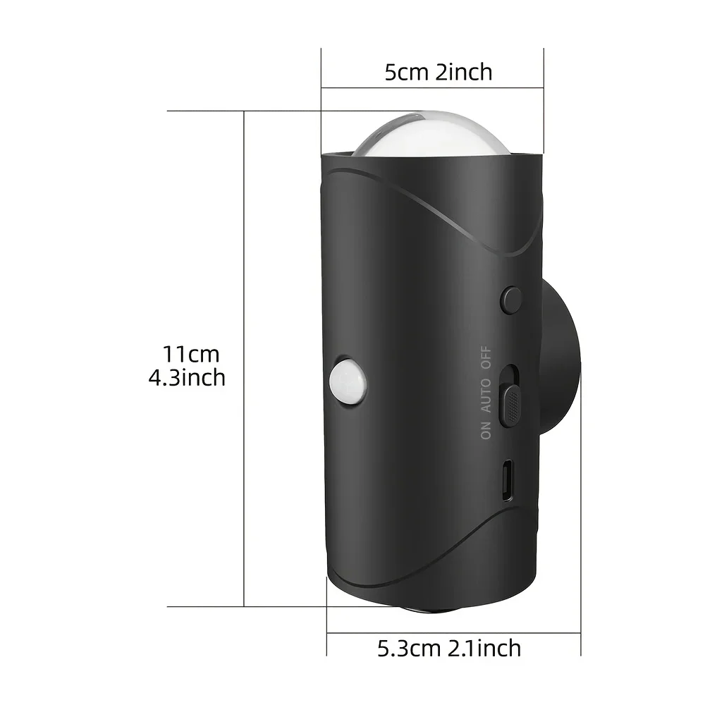 مستشعر الحركة ضوء الليل RGB اللون تغيير USB قابلة للشحن المغناطيسي عكس الضوء مصباح الخزانة، المدخل غرفة نوم مكتب الإضاءة المنزلية #6