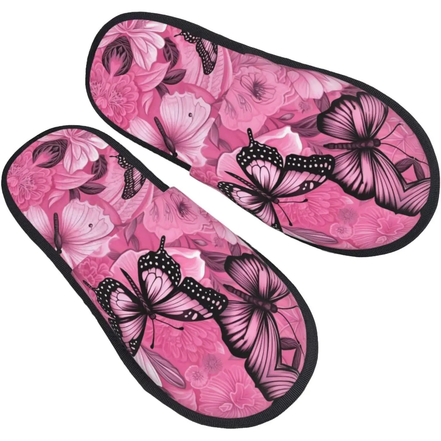 

Бесшовные тапочки с принтом бабочки и плитки, осенне-зимние нечеткие тапочки, удобная домашняя обувь, портативная обувь для путешествий в отеле, подарки для женщин и мужчин