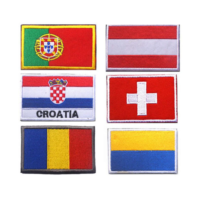 Russia UK Germany Italy Holland Spain France Portugal Belgium Ukraine Poland Slovakia Switzerland Romania Czech Flag Patches