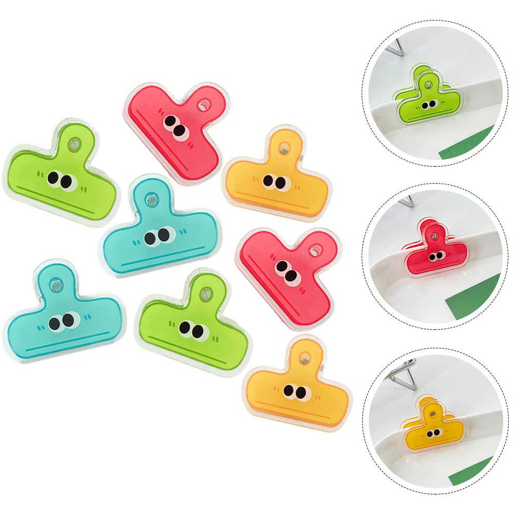 8 Pcs Paper Clamp Small Eye Clip Binder Clips Test Plastic Funny Work Bag for Food