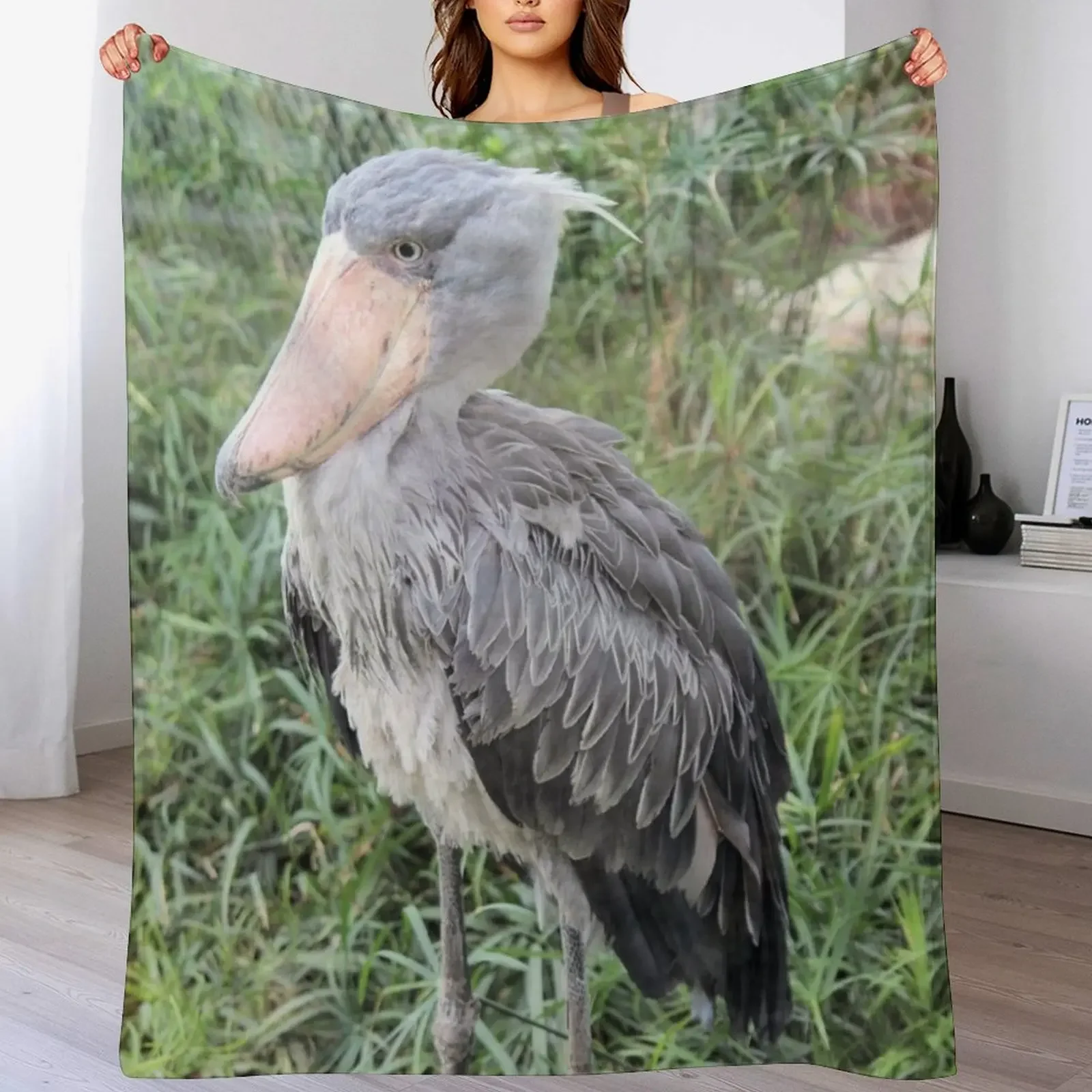 

Shoebill Throw Blanket Hairys Camping Soft Big manga Blankets