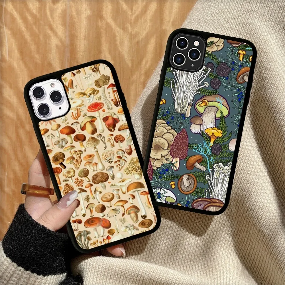 Mushroom Forest Phone Case Silicone PC+TPU For Samsung S10 20 30 22 23 24 Plus Lite Ultra Cover