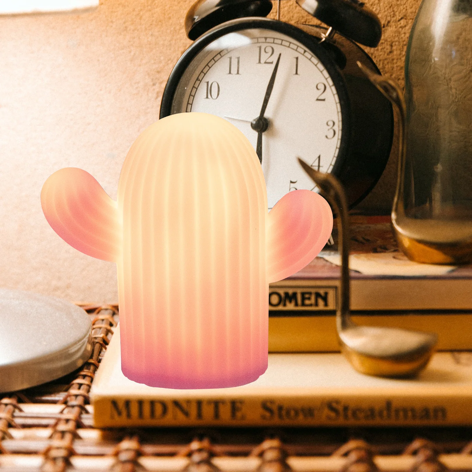 2 قطعة ضوء الليل الصغيرة الصبار على شكل مصباح الإبداعية لغرفة النوم ديكور المنزل جو مضيئة الديكور مصباح طاولة السرير