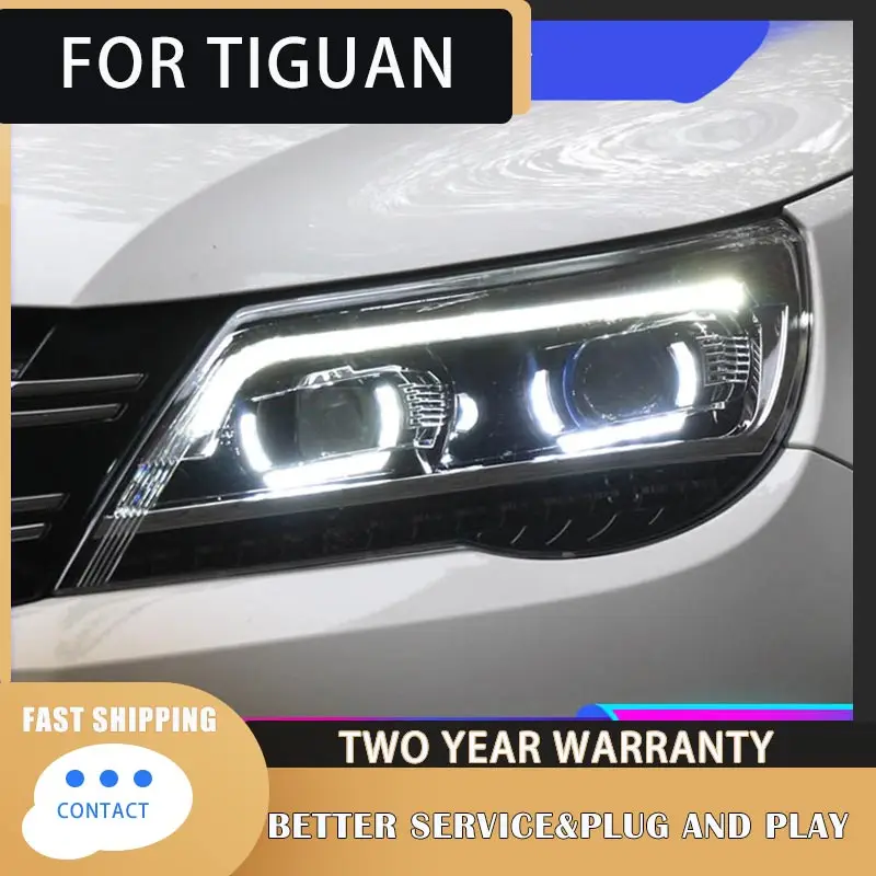 Car Lights for VW Tiguan LED Headlight 2007-2012 Tiguan Head Lamp Drl Projector Lens Automotive