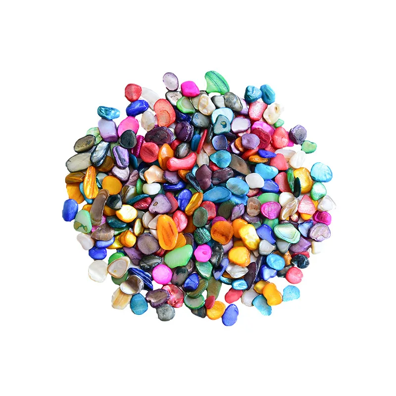 50g Irregular Shape Colorful Natural Shell Mosaic Particles DIY Handmade Children\'s Creative Wall Decoration Accessories Sticker