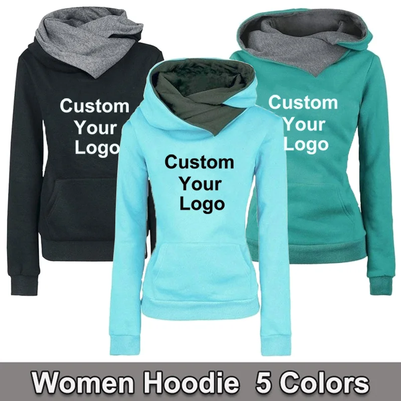 

Popular Custom Your Logo Hoodies For Women Autumn Winter Sweatshirt Fashion Hooded Pullover Ladies Streetwear