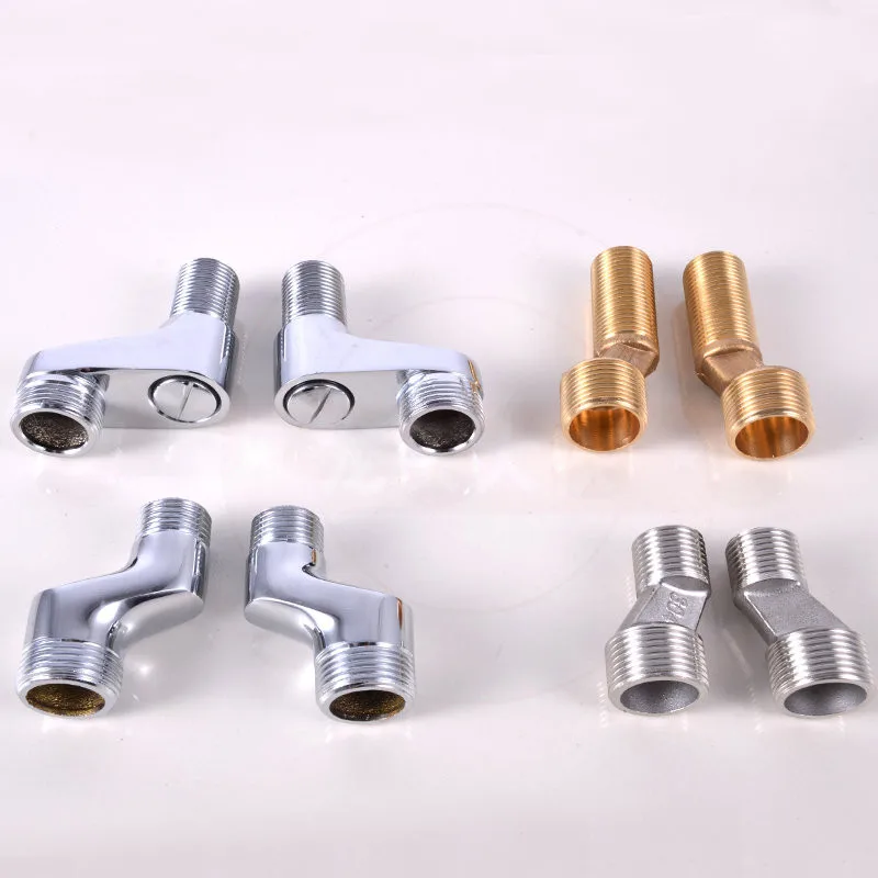 2Pcs/set Shower Room Pipe Bend Connector Shower Faucet Curved Foot Fittings Bathroom Elbow Reducing Kitchen Angled Change Joint