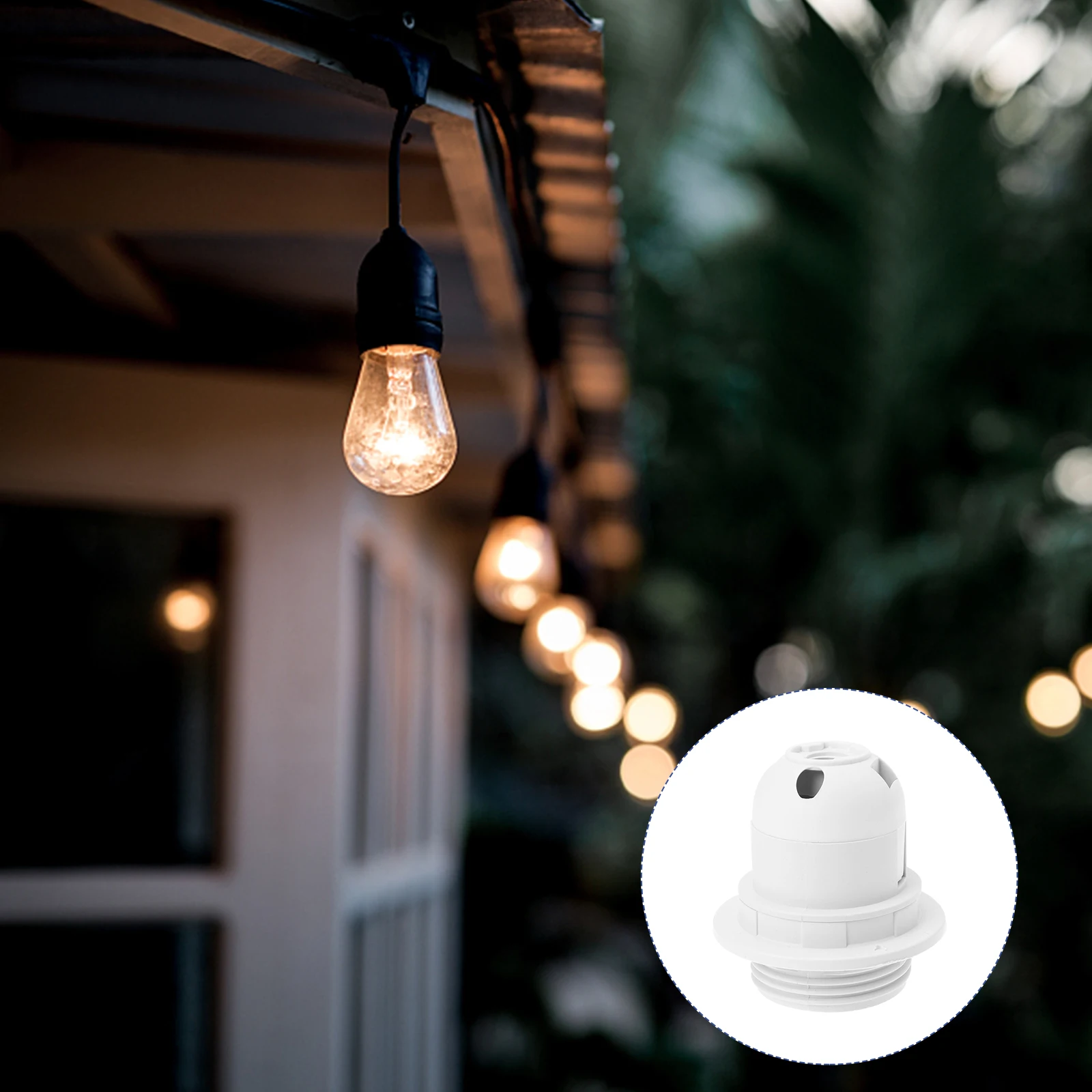 

10pcs E27 Light Holder Plastic Bases Pendant Lamp Socket E27 Bulb Accessories Home Office DIY Project Safe Reliable