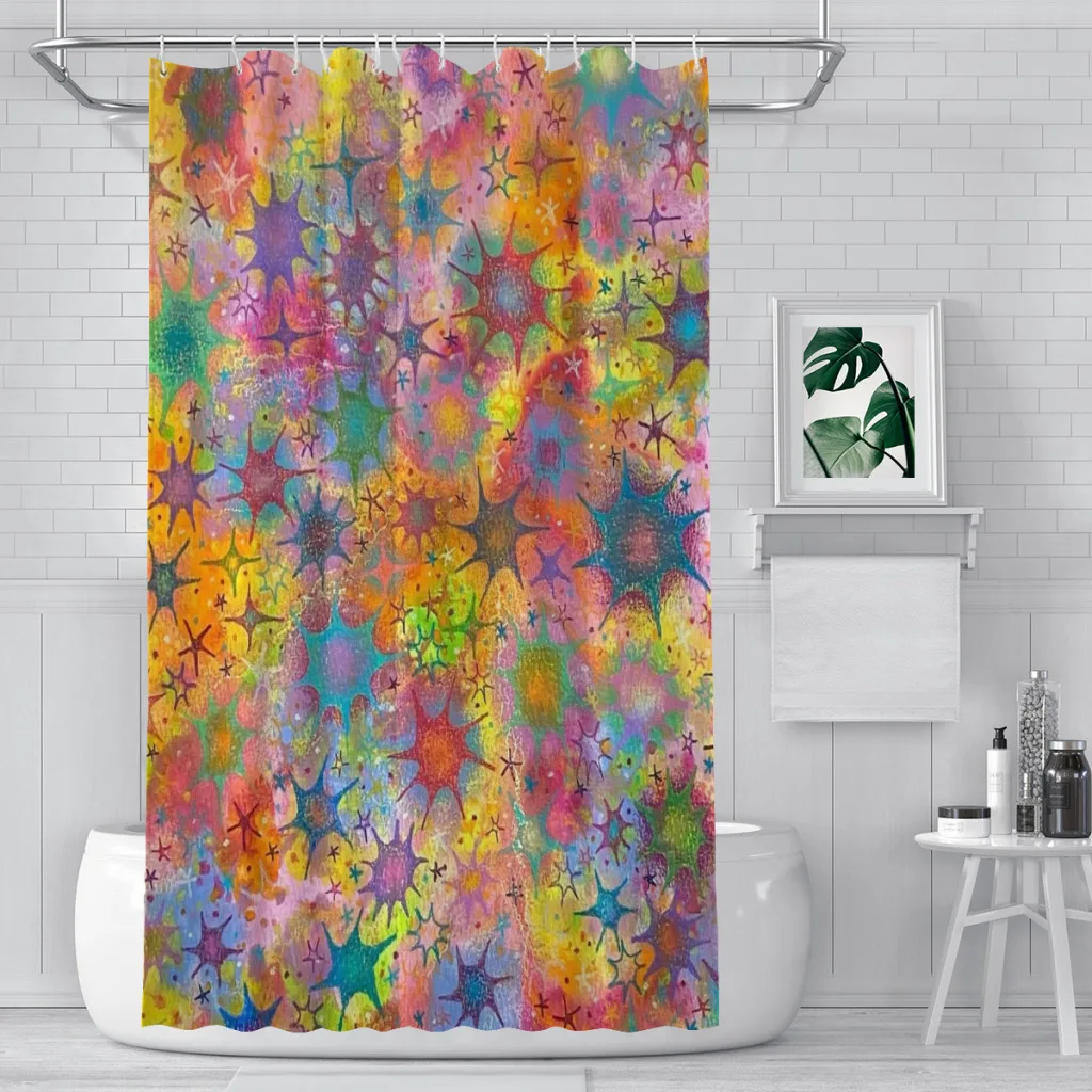 

Shower curtain Bathroom Stars decor Modern household items Bathroom curtain Graduation gift Festival gift