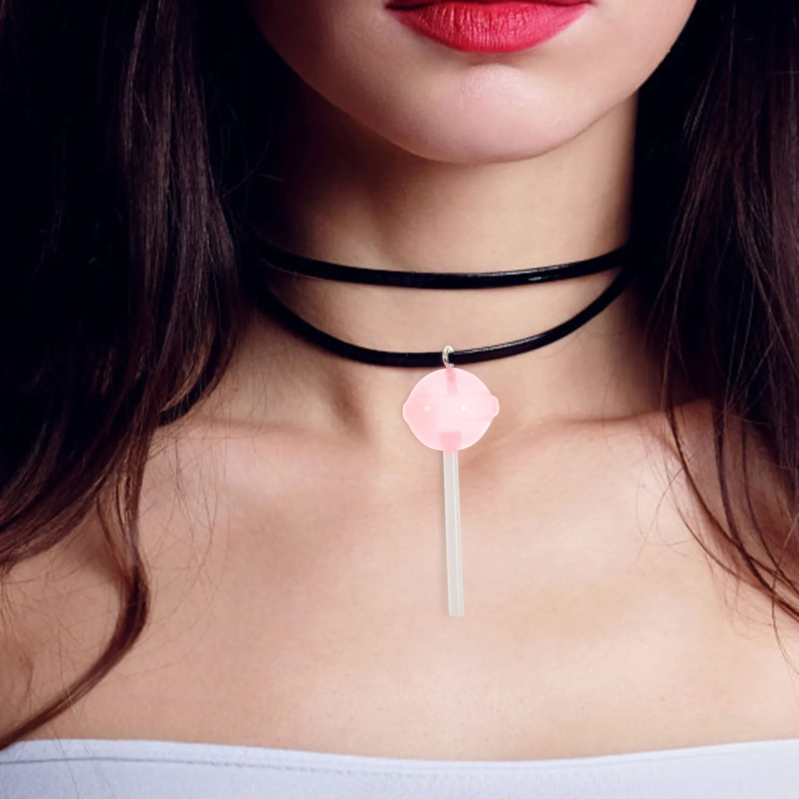 

50 Pcs Necklace Simulation Lollipop Keychain Charms for Jewelry Making Resin Bag Hanging Ornament