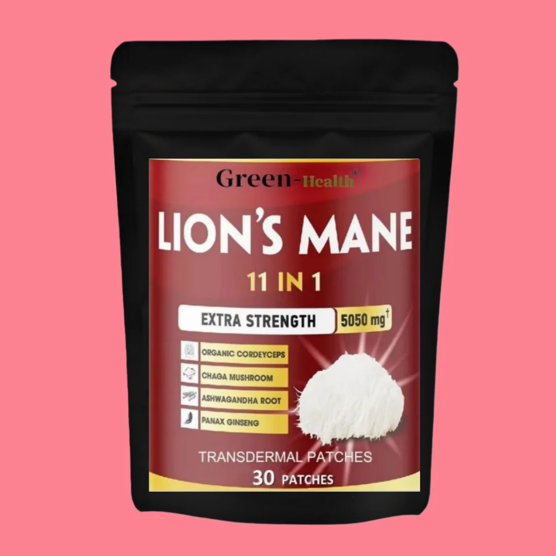 30 cerotti trasdermici a fungo 11 in 1 - Criniera di leone, Cordyceps, Reishi e Ashwagandha per cervello e memoria