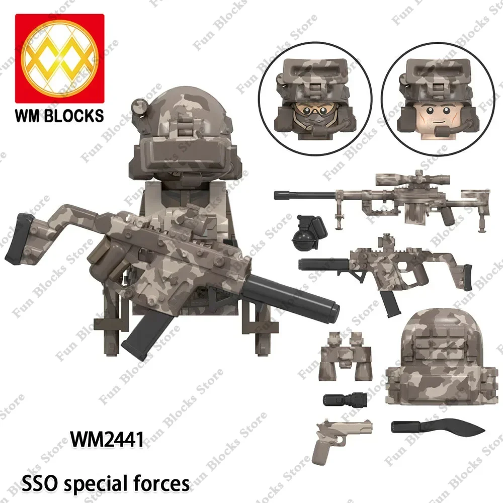 Hot Military Building Blocks Ghost Special Forces Soldiers Action Figures Bandits Accessories Gun Weapons Mini Dolls Bricks Toys