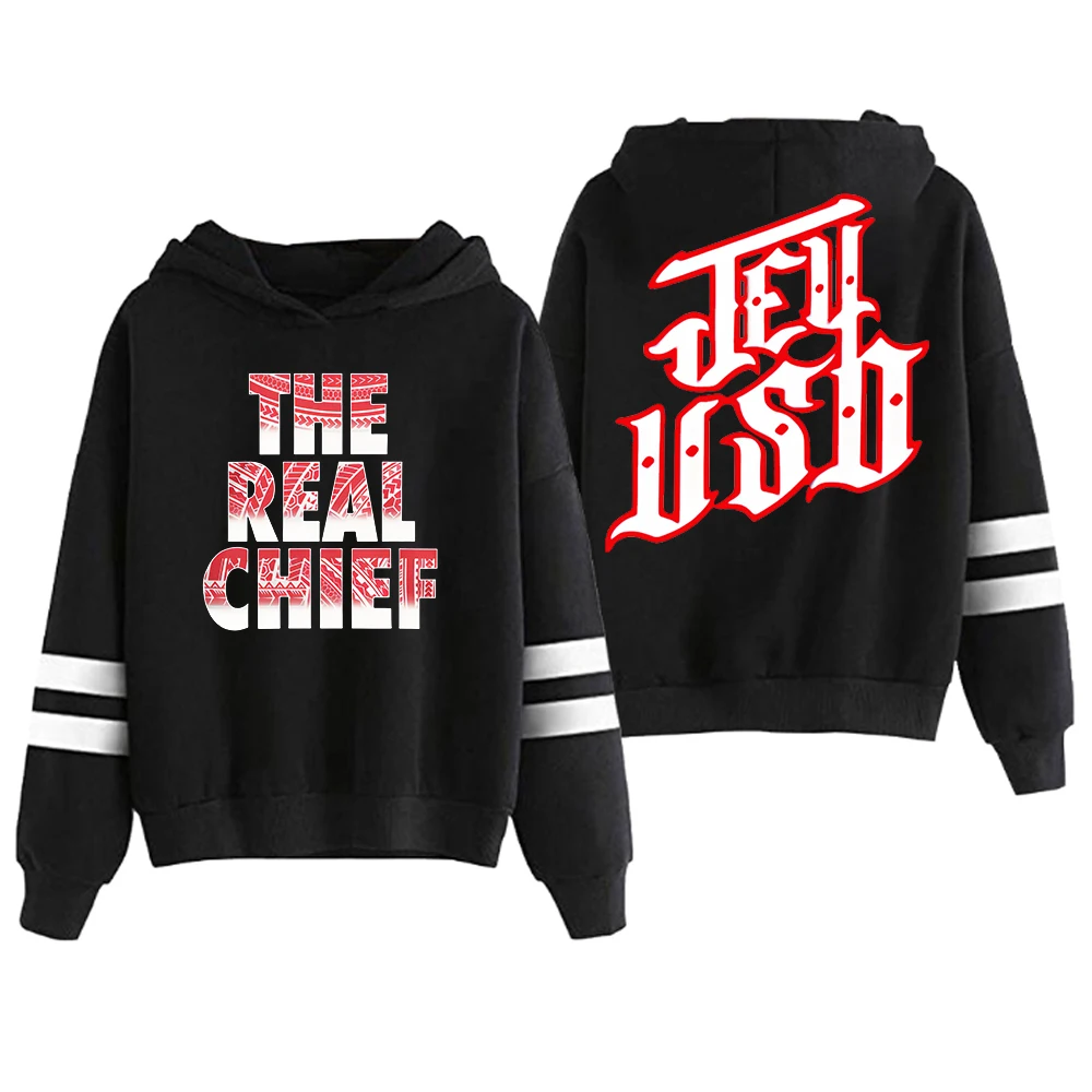 Jey Uso The Real Chief Hoodie Pocketless Parallel Bars Sleeve Streetwear Women Men Hooded Sweatshirt Fashion Clothes