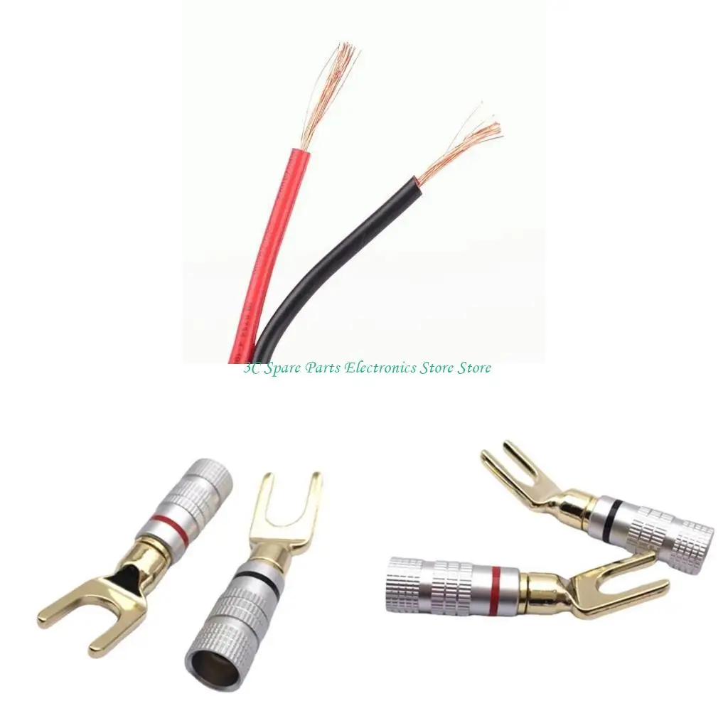 

SZ 4 мм позолоченная вилка-банан в форме Y, лопатка, разъем для провода динамика, точный