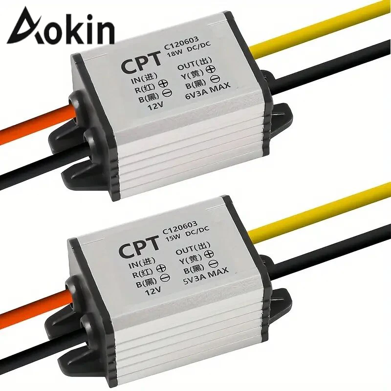 12V to 5/6V Car Power Converter DC 8V-35V to Buck Voltage Regulator Step Down Module Automotive Motor Voltage Regulator