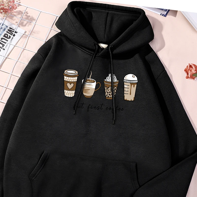 Different Types Of Coffee Printing Men'S Hooded Fashion S-Xxl Comfy Hoodies Fleece High Quality Hoody Autumn Casual Male Clothes