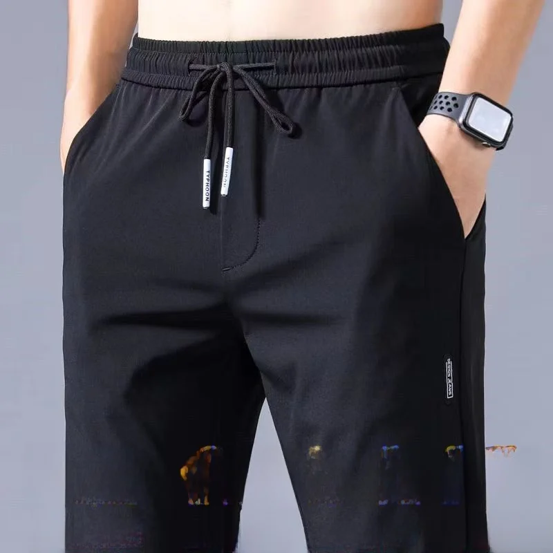 

Ice Silk Casual Pants for Men Breathable Straight Leg Thin Qui Dry Spring Summer Lightweight Comfortable Straight Tube Trou...