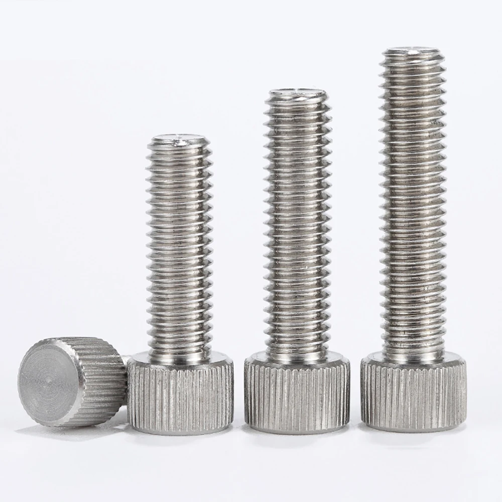 Yiqianyuan M2-M8 SUS304 Śruby skrzydełkowe ze stali nierdzewnej Śruba radełkowana Narzędzie maszynowe Okrągłe śruby ręczne regulacyjne