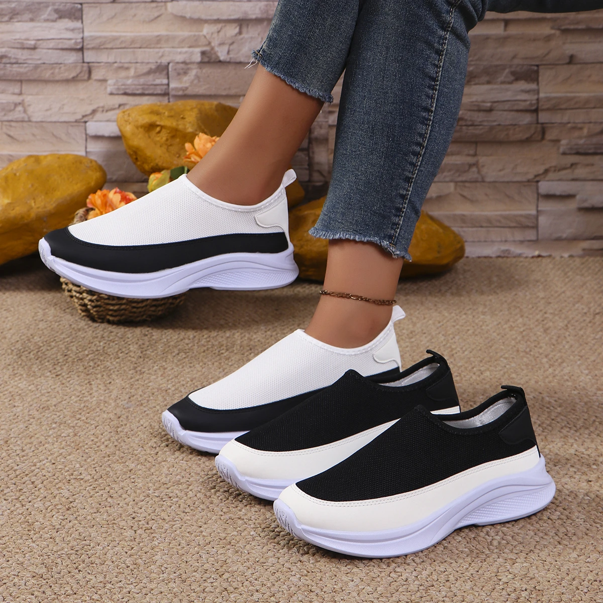 Outdoor atmungsaktive Mesh Frauen vulkan isierte Turnschuhe große Frauen flache Schuh lässige Plattform Reise Wanders chuh weibliche Schuhe