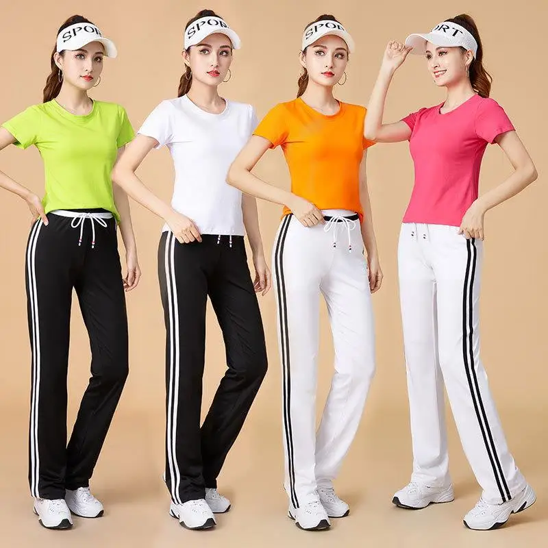 ensemble-de-sport-d'ete-pour-femmes-haut-a-manches-courtes-en-pur-coton-ideal-pour-la-danse-l'aerobic-le-fitness-et-la-course-tenue-de-danse-carree-a-sechage-rapide