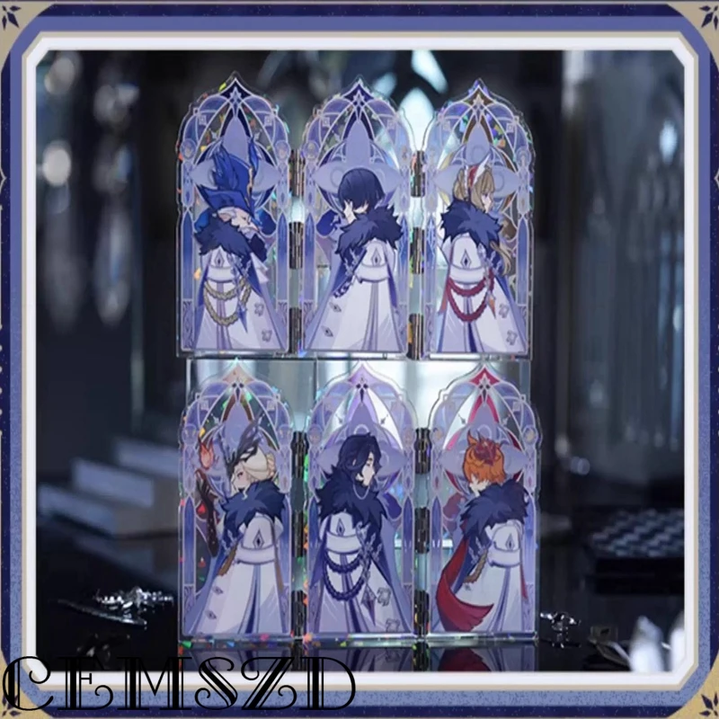 [حقيقية] لعبة ساخنة Genshin Impact FROST and FLAME Cosplay شفافة أكريليك واقفة أنيمي شخصية كرتونية سطح المكتب الحلي