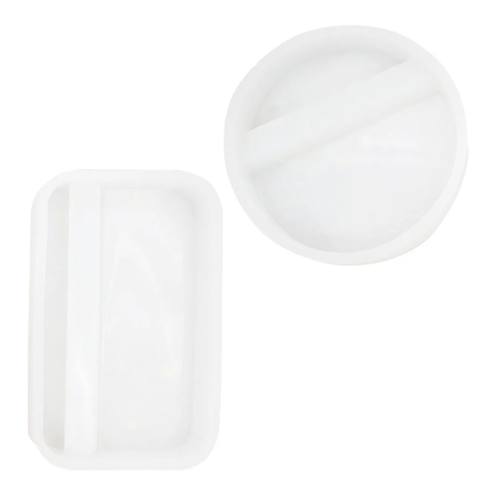 2 Pcs Crystal Epoxy Mold Cell Phone Stand Holder Silica Gel Mount Rack Molds Practical Silicone