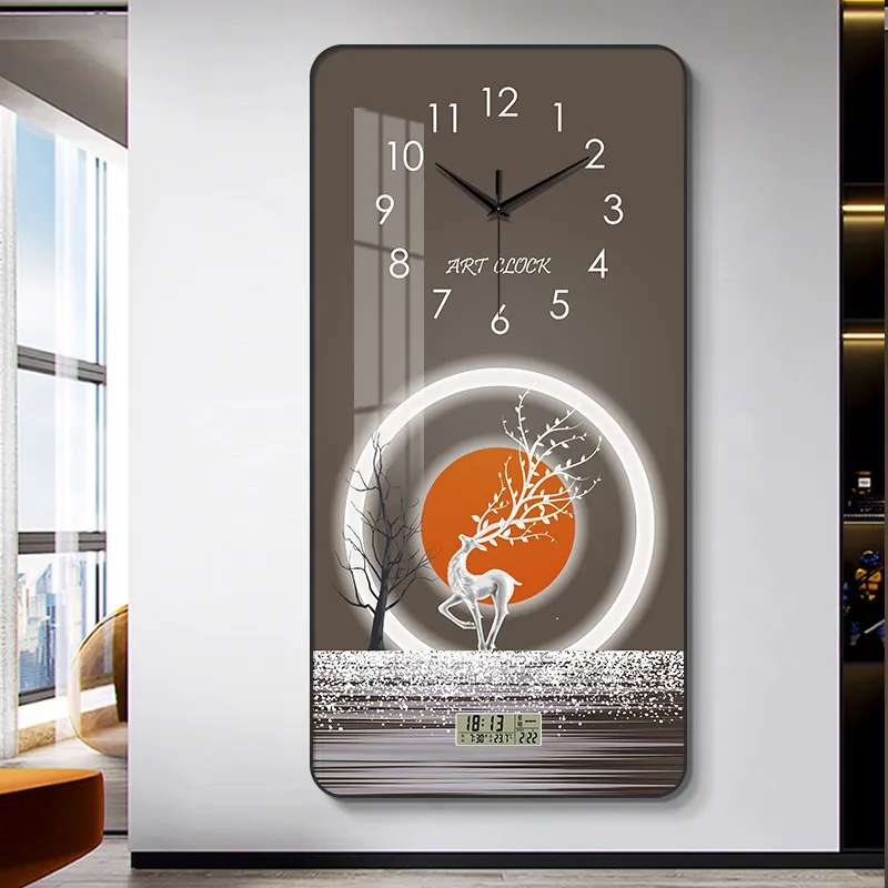 Y*-Living Room Luxury Wall Clocks Digital Aesthetic Design Creative Wall Watch Fashion Silent Orologio Da Parete Home Decoration